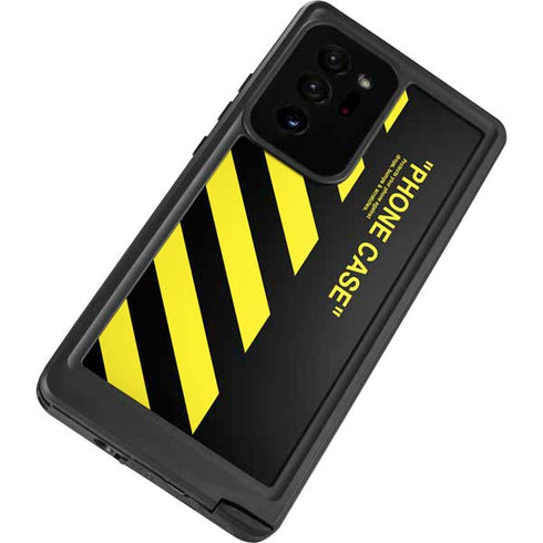 Black and Yellow Stripes Galaxy Note20 Ultra 5G Waterproof Case